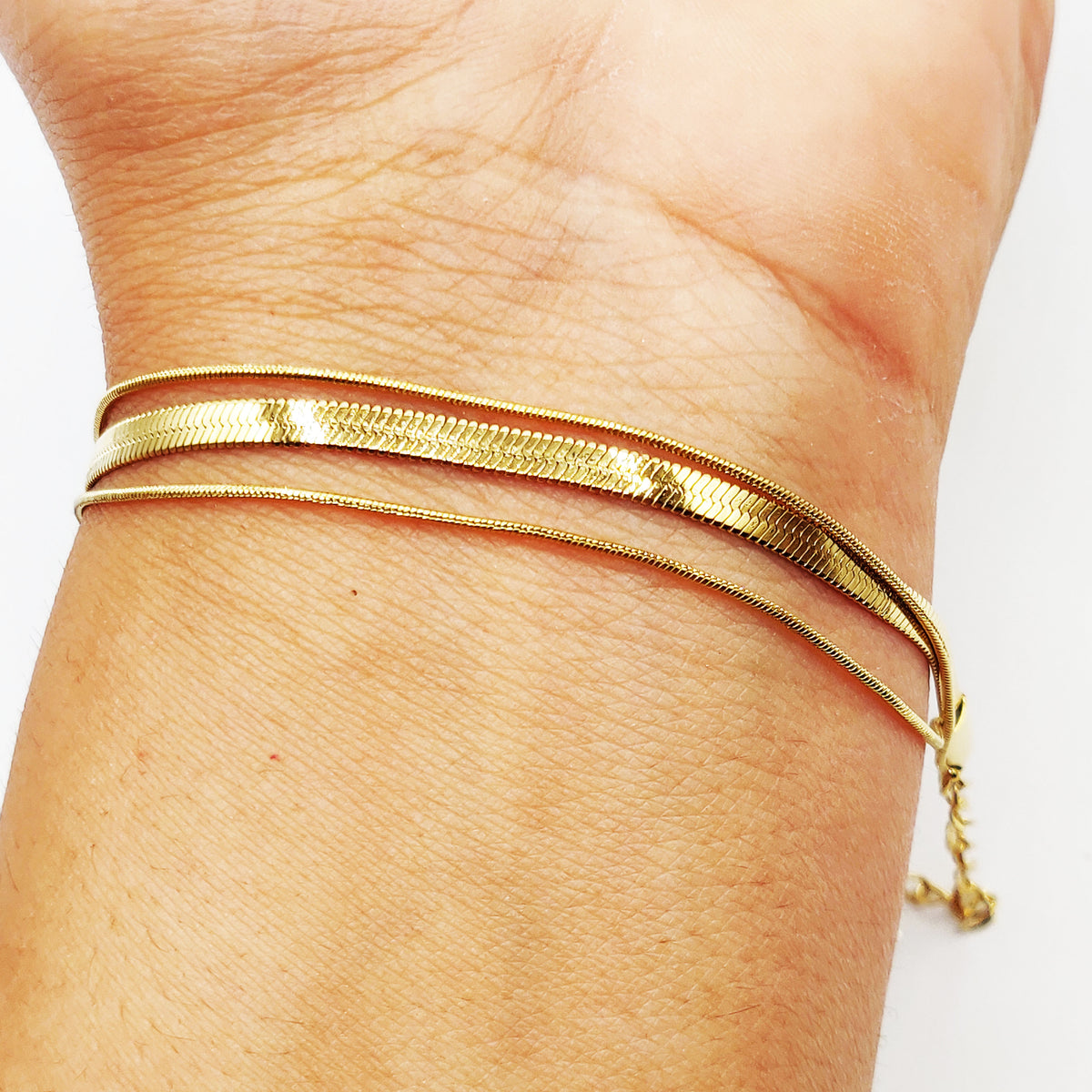 Bracelet Triple Mailles Luxe