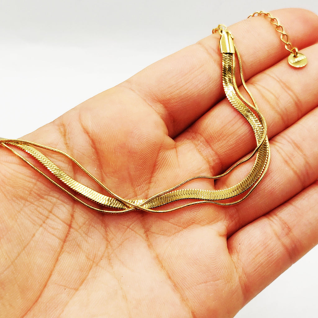 Bracelet Triple Mailles Luxe