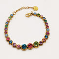Bracelet Multi Cristaux Ronds Multicolores Luxe