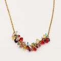 Collier Ligne de Cristaux Multicolores Luxe