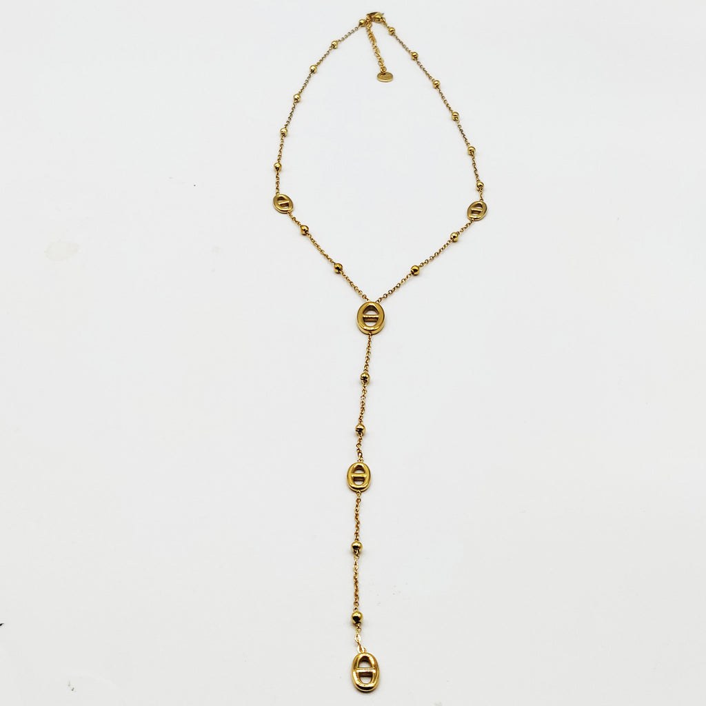 Collier Multi H Luxe et Perles d'imitation Descendant