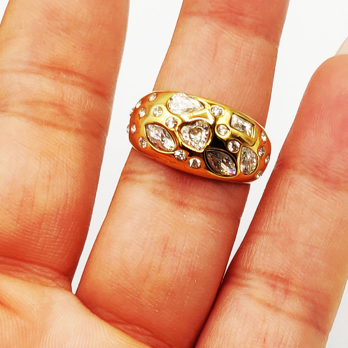 Bague Cristaux Multiformes Luxe