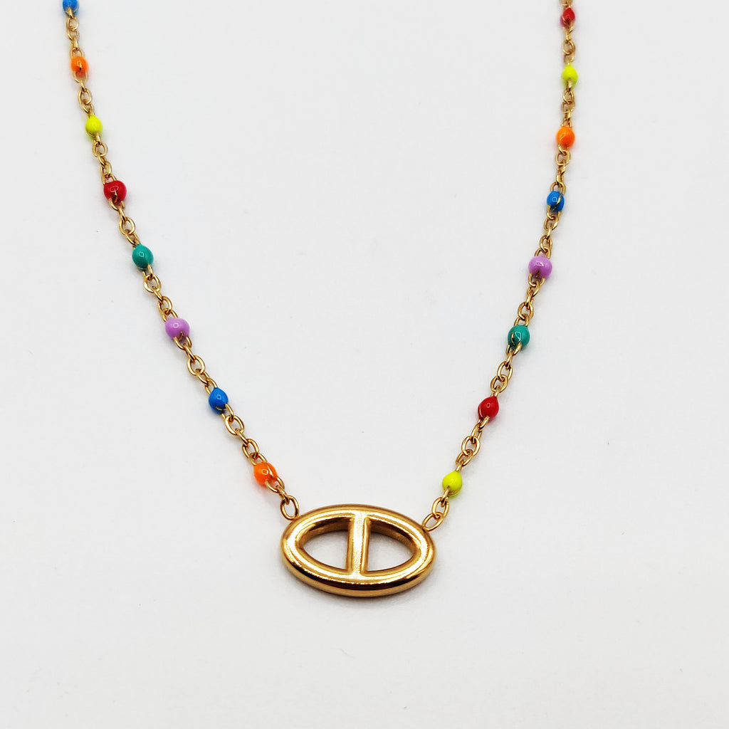 Collier Perles d'imitation Multicolores H Luxe