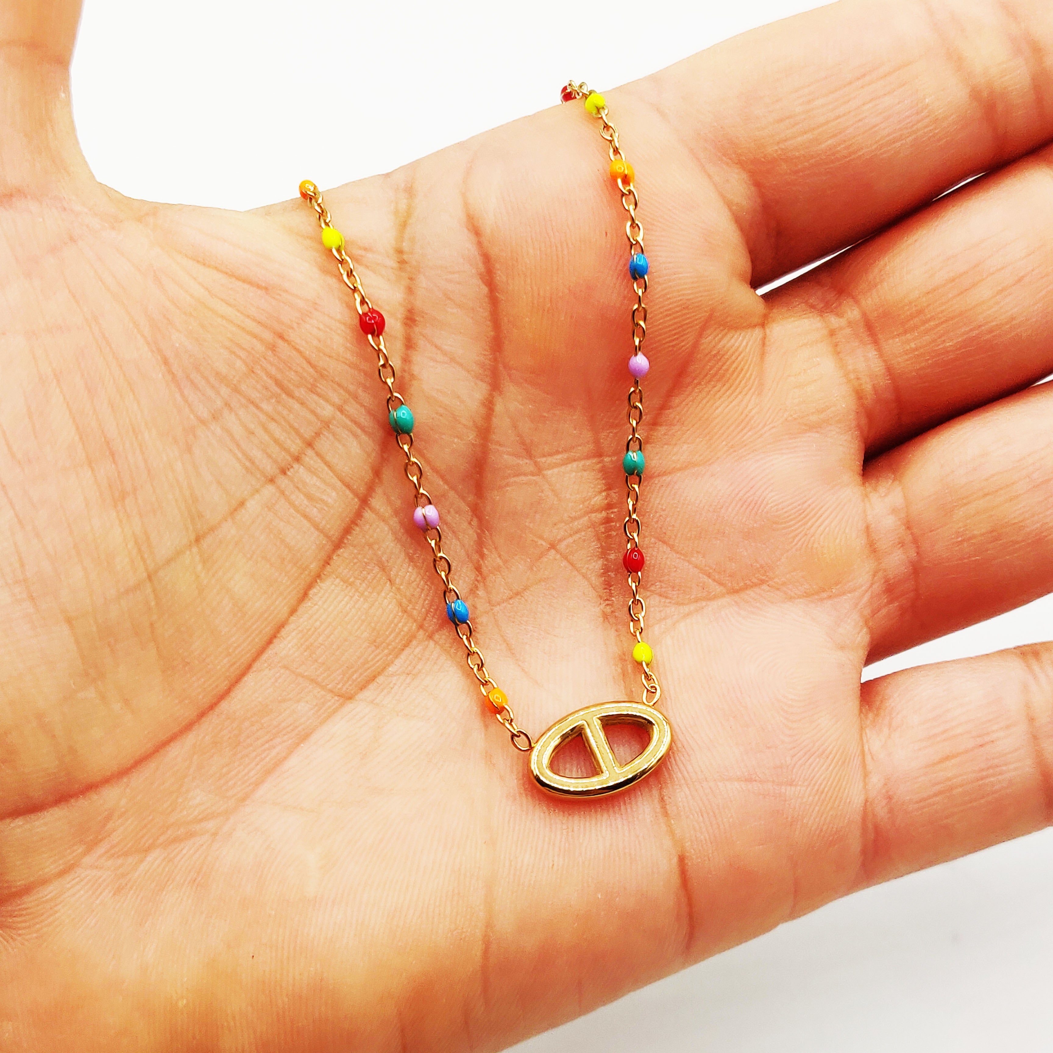 Collier Perles d'imitation Multicolores H Luxe