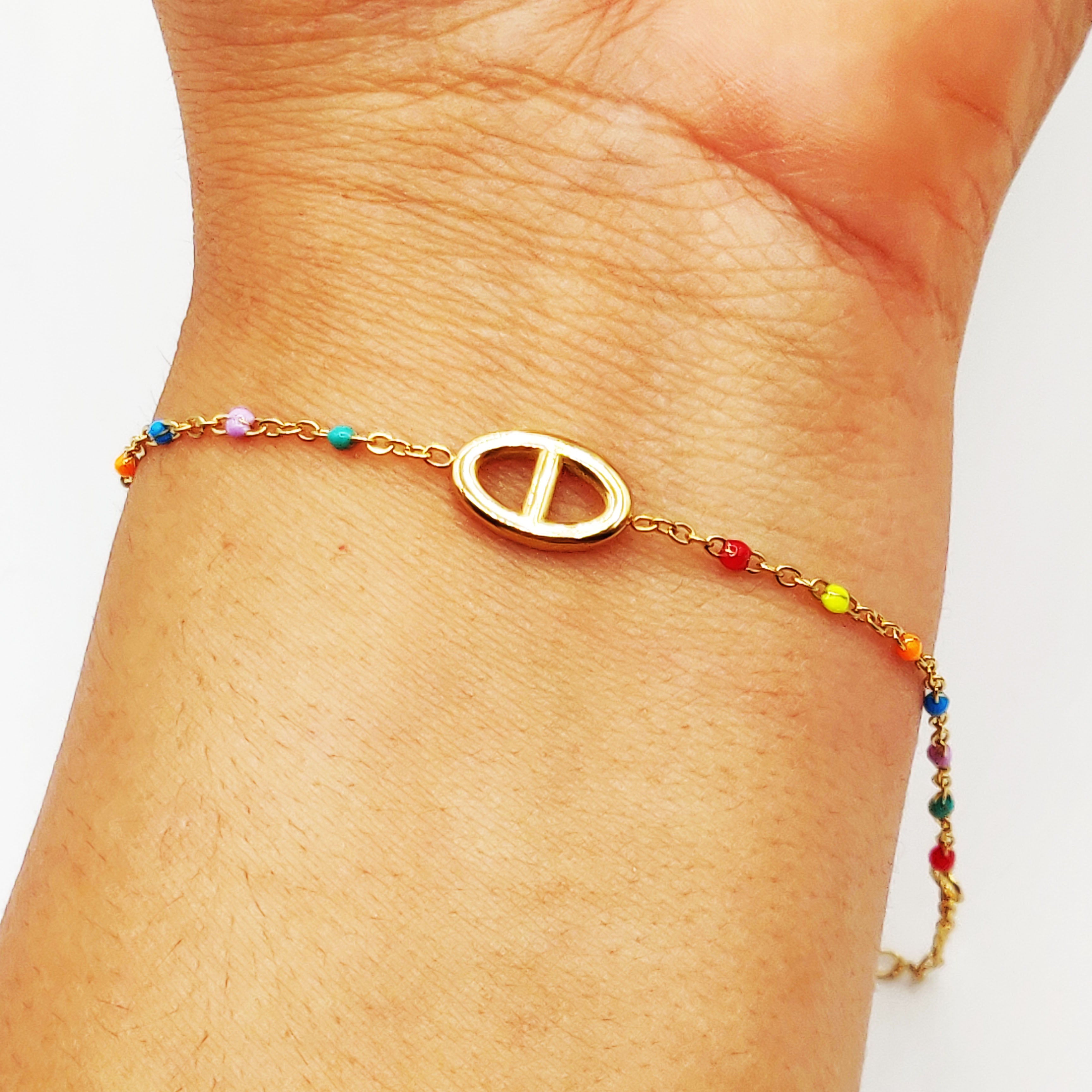 Bracelet Perles d'imitation Multicolores H Luxe