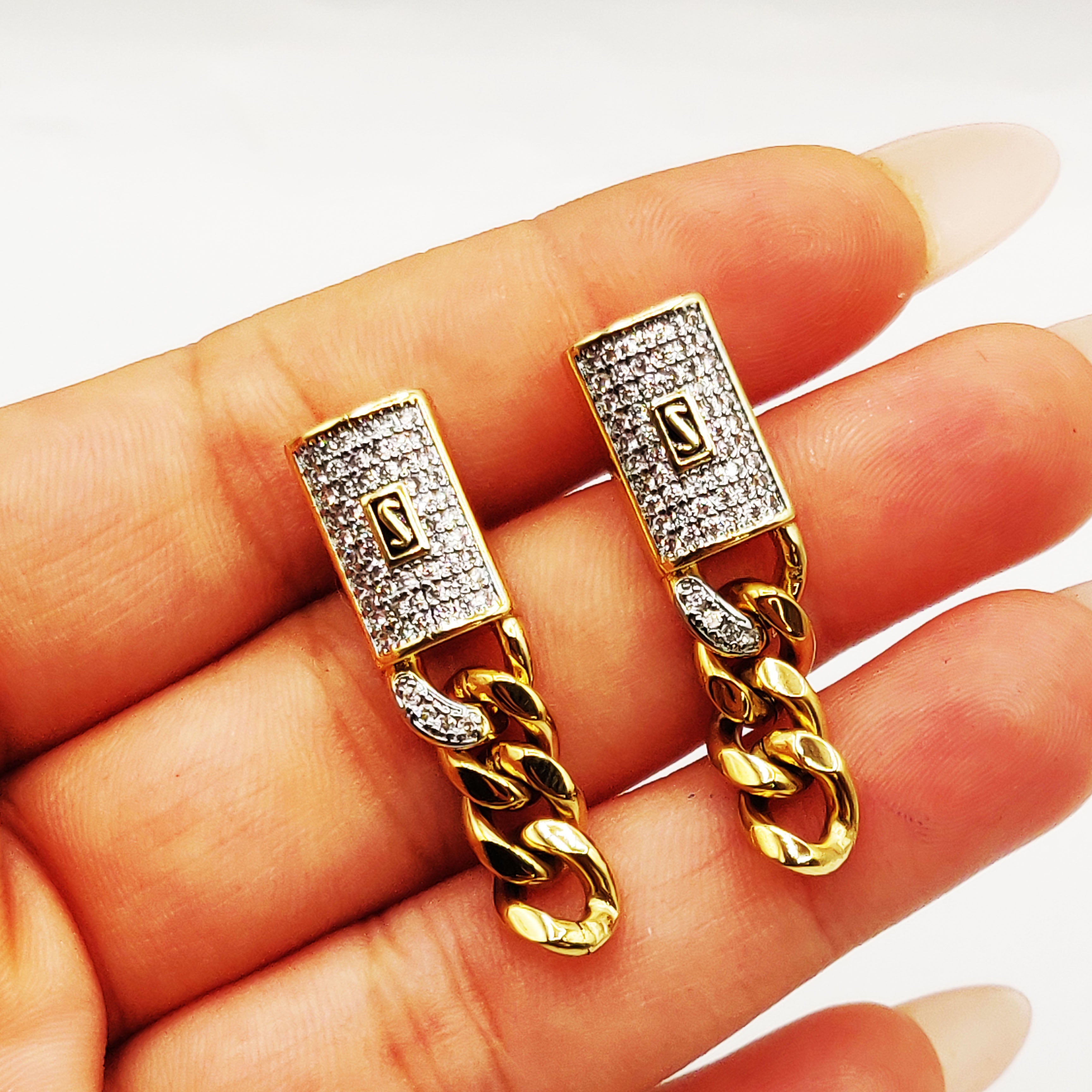 Boucles d'oreilles Tresse Monte Carlo Luxe Premium Argenté