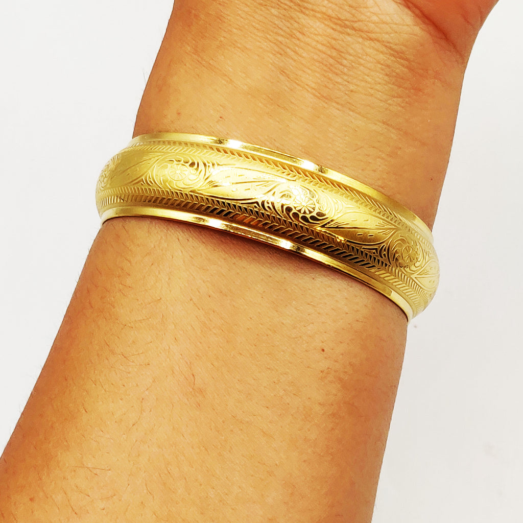 Bracelet Rigide Motifs Beldi Gravés Luxe