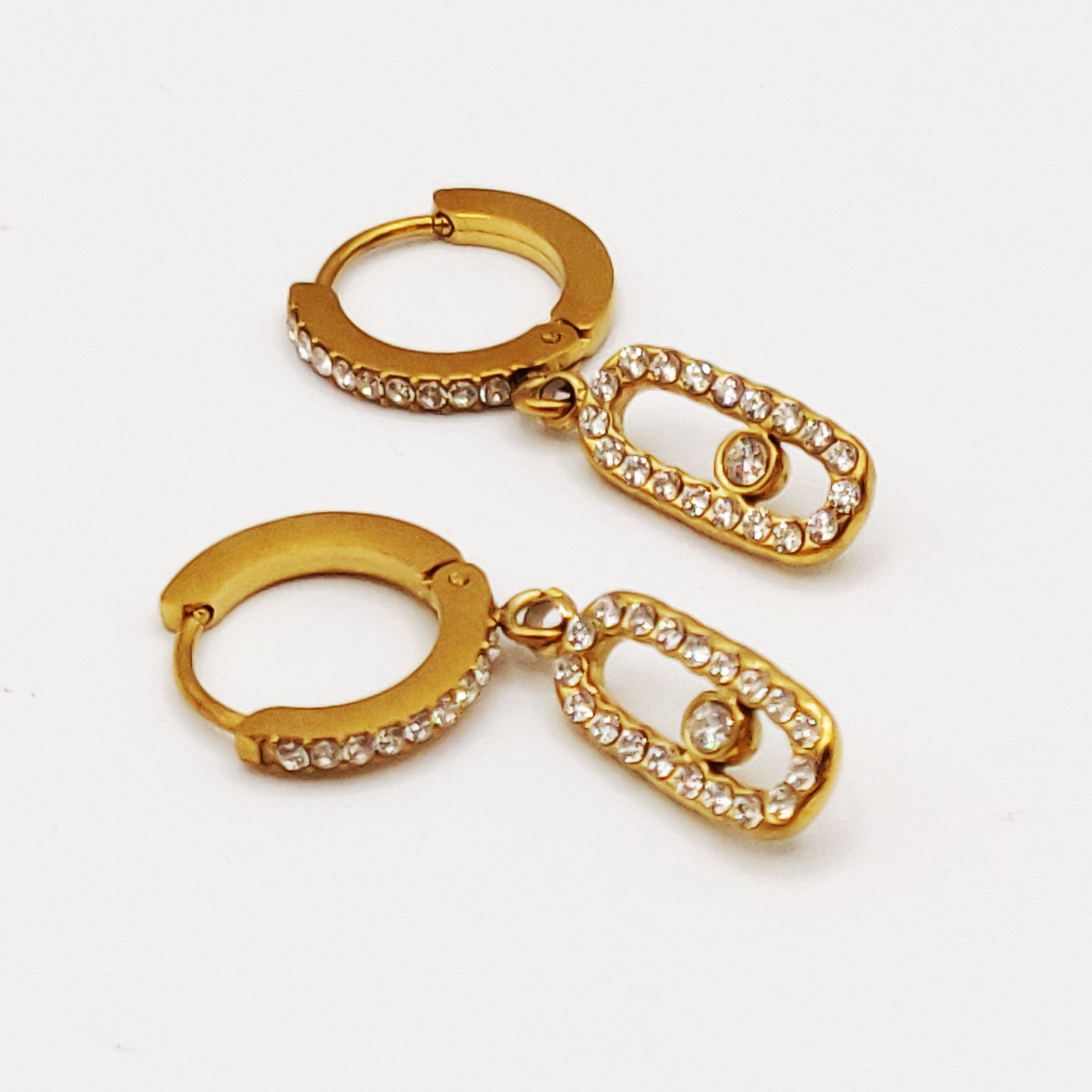 Boucles d'oreilles Anneaux Mexicain Cristaux Luxe