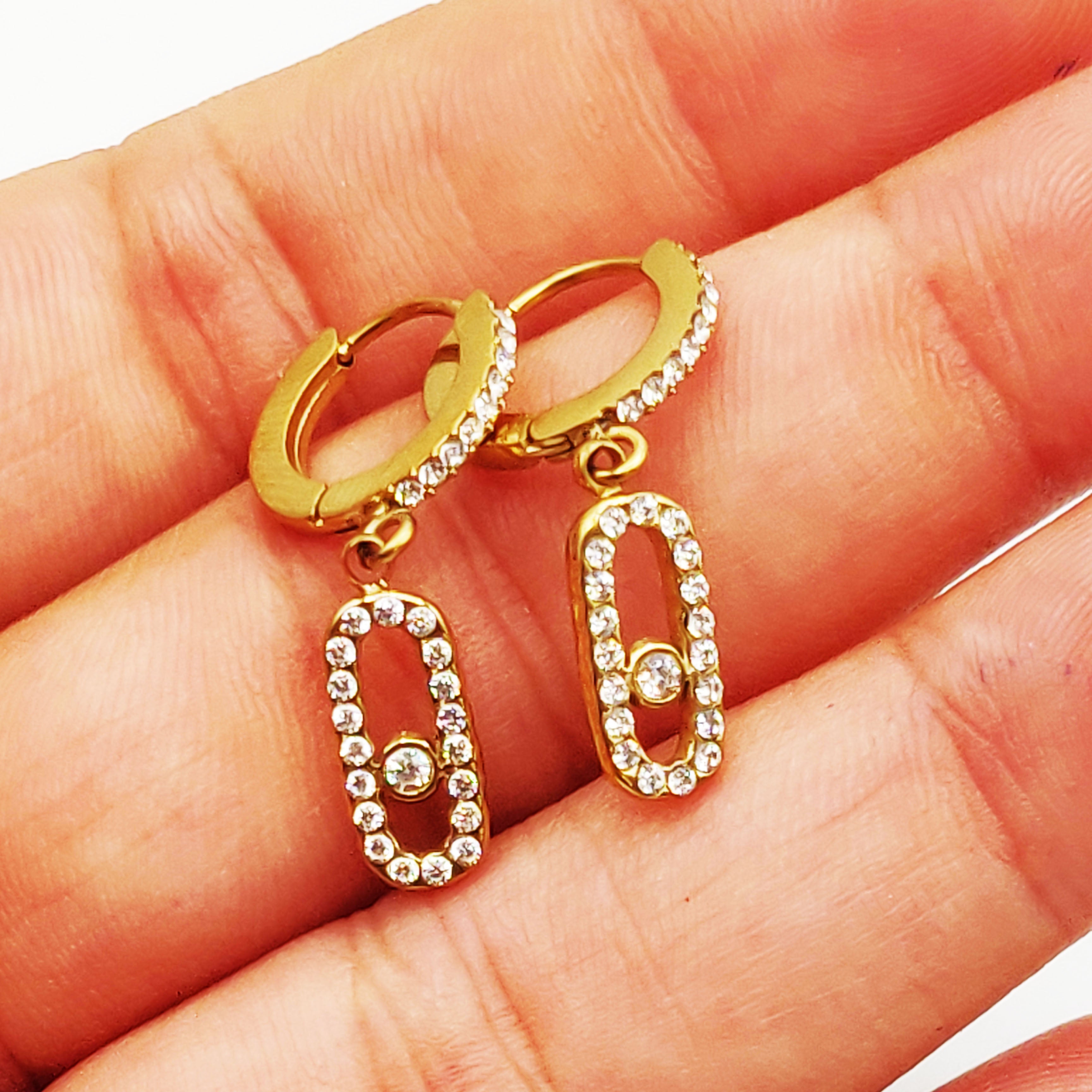 Boucles d'oreilles Anneaux Mexicain Cristaux Luxe