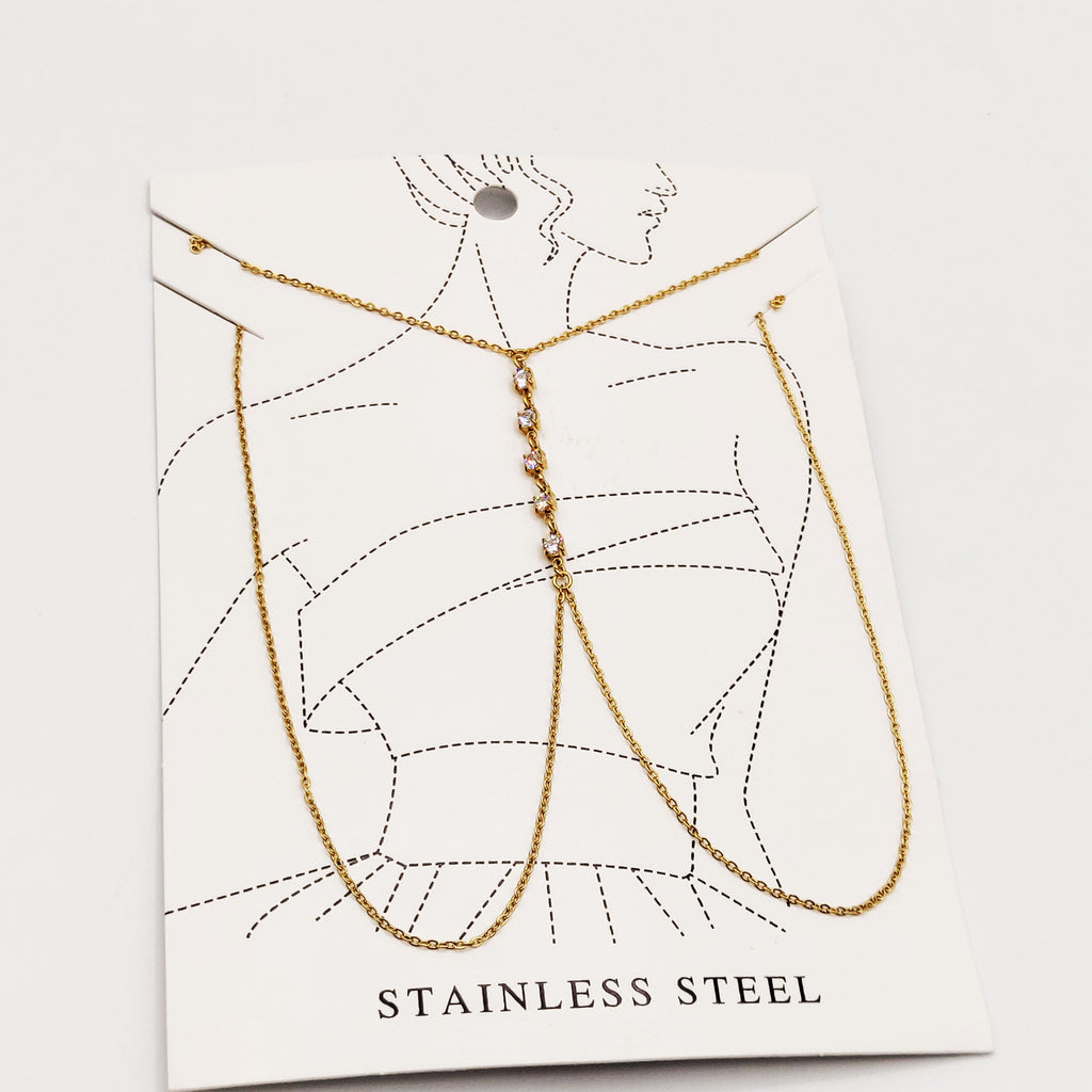 Collier / Chaîne de Corps Multi Cristaux Luxe