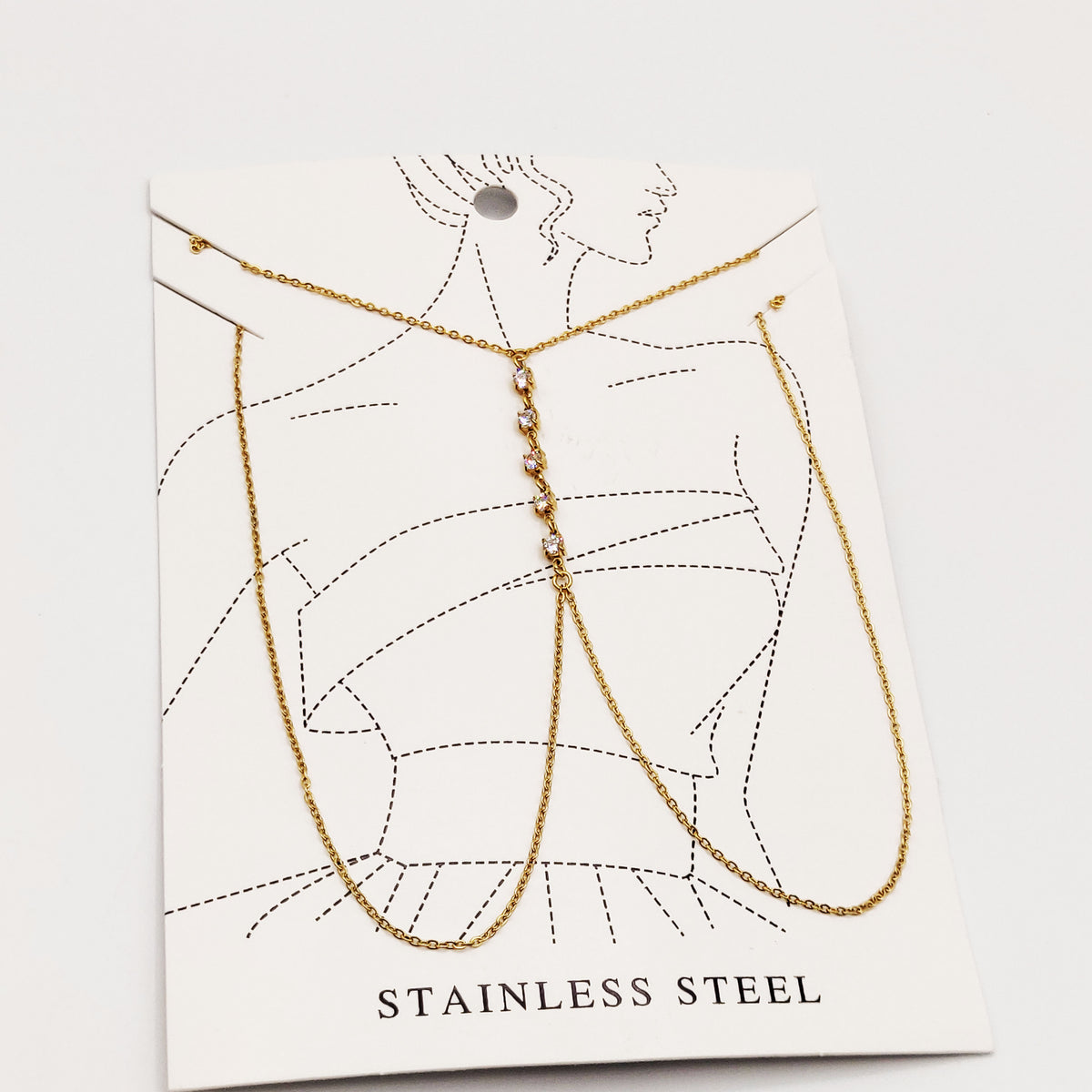Collier / Chaîne de Corps Multi Cristaux Luxe