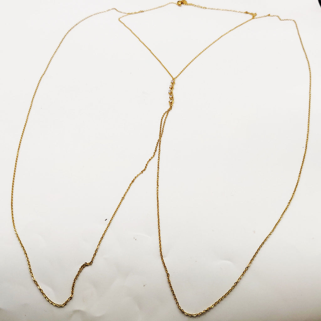 Collier / Chaîne de Corps Multi Cristaux Luxe