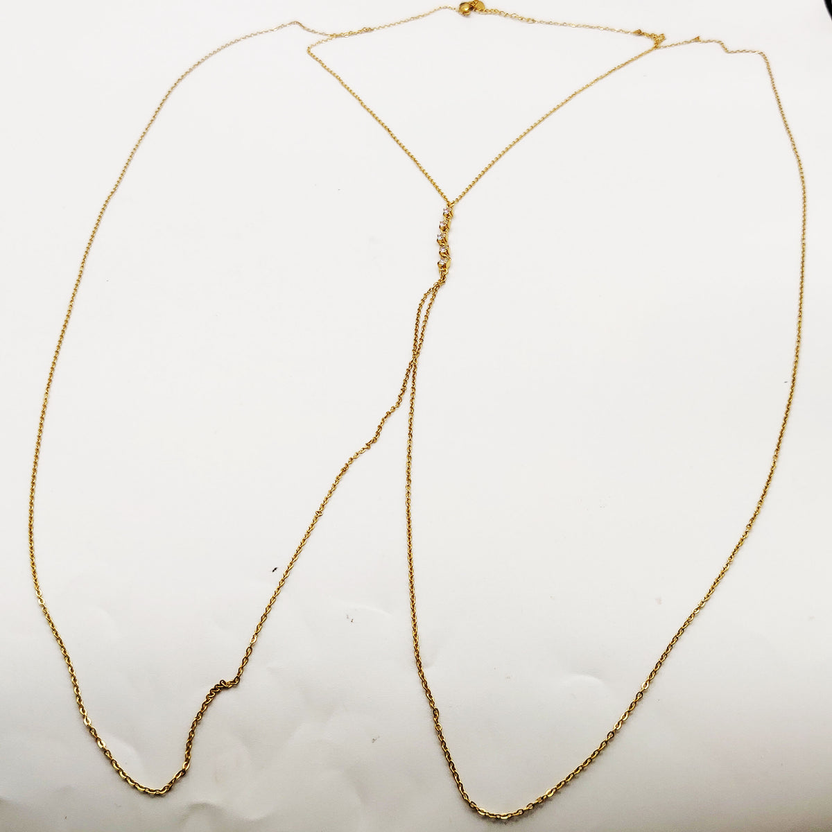 Collier / Chaîne de Corps Multi Cristaux Luxe