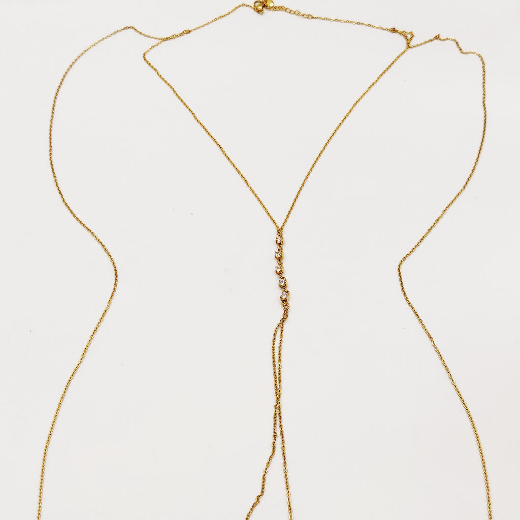 Collier / Chaîne de Corps Multi Cristaux Luxe