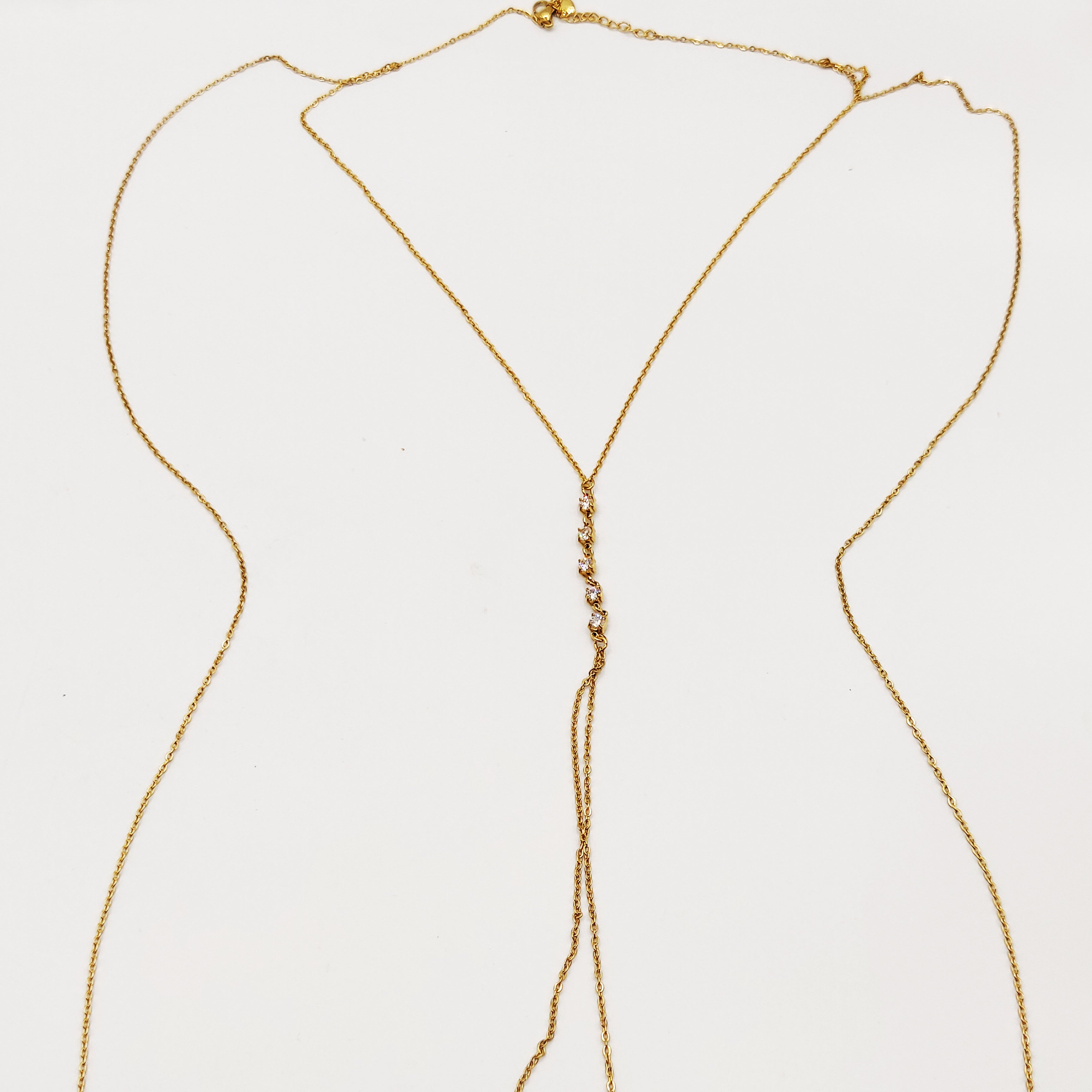 Collier / Chaîne de Corps Multi Cristaux Luxe