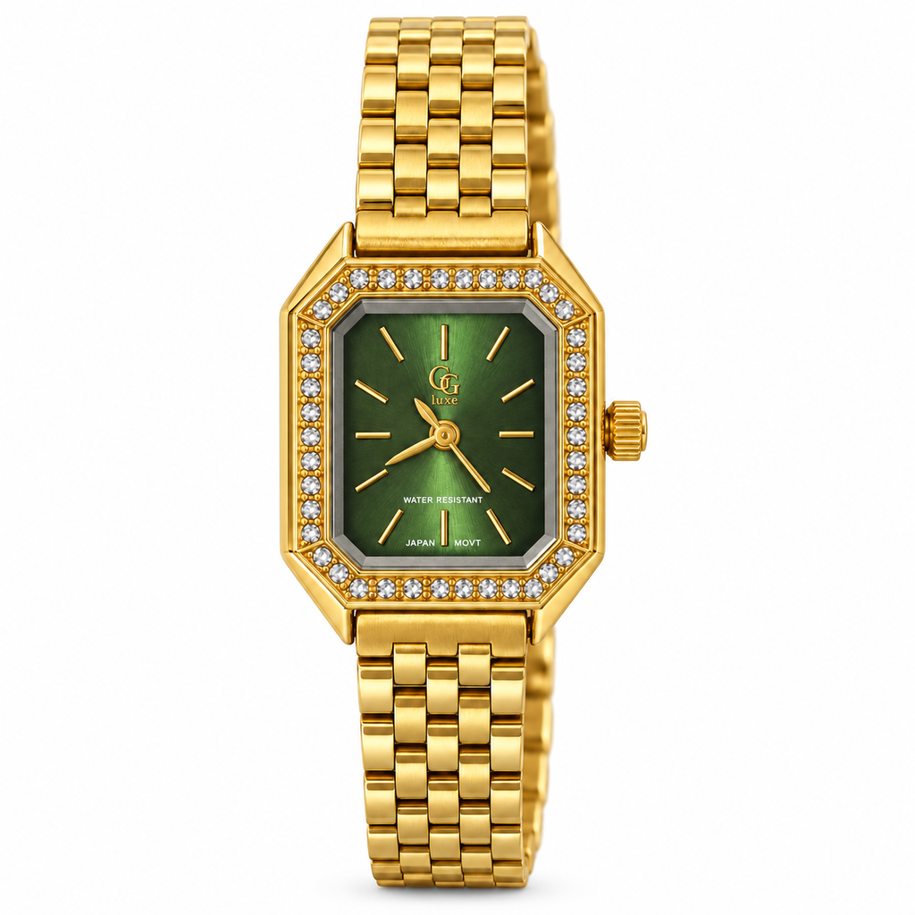 Montre GG Luxe q88397 Fond Vert Luxe