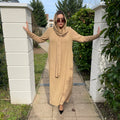 Abaya Hijab Intégré Beige