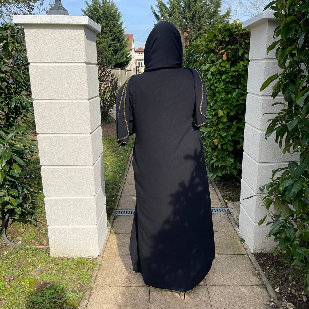 Abaya Hijab Intégré Noir