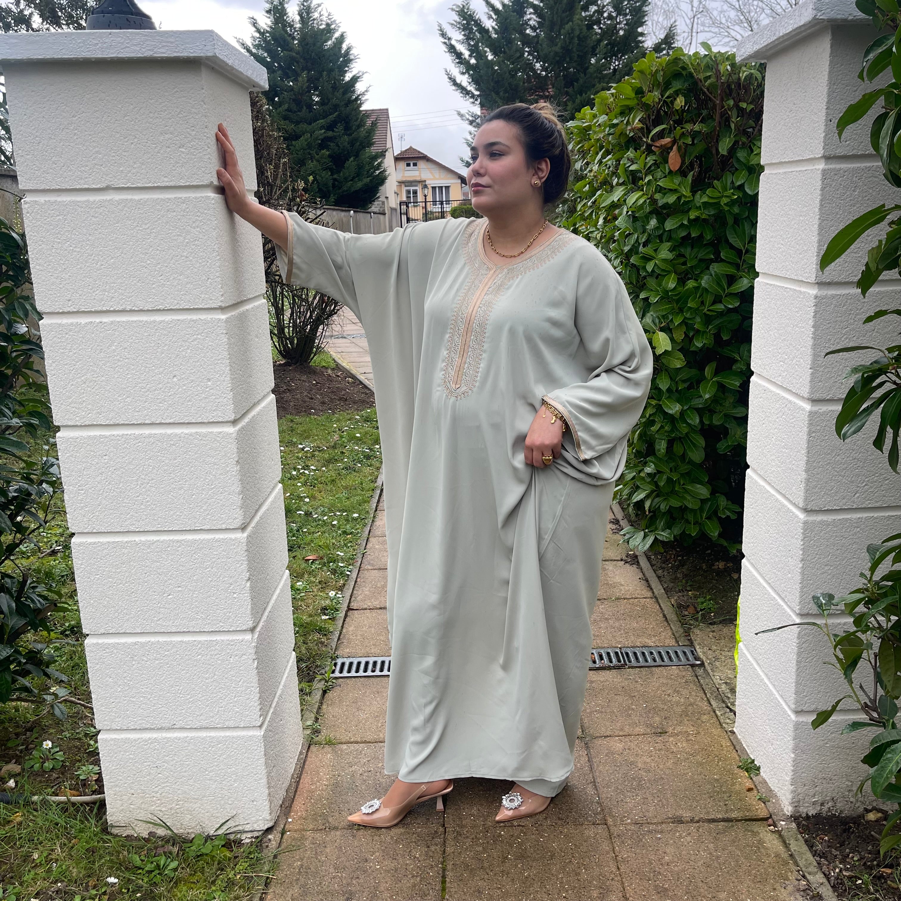 Caftan Papillon #12322 Vert Clair