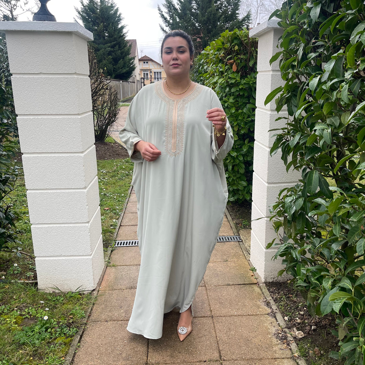 Caftan Papillon #12322 Vert Clair