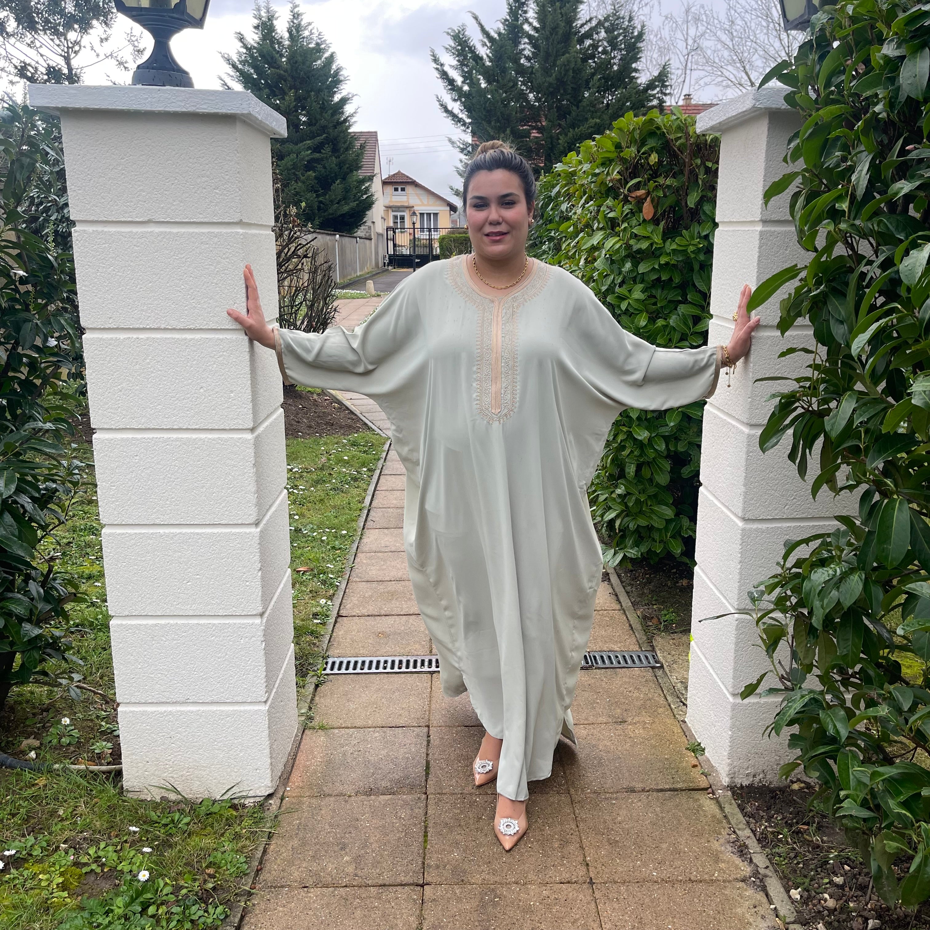 Caftan Papillon #12322 Vert Clair
