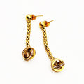 Boucles d'oreilles Chaîne Arrondie Triple X Cristaux Luxe