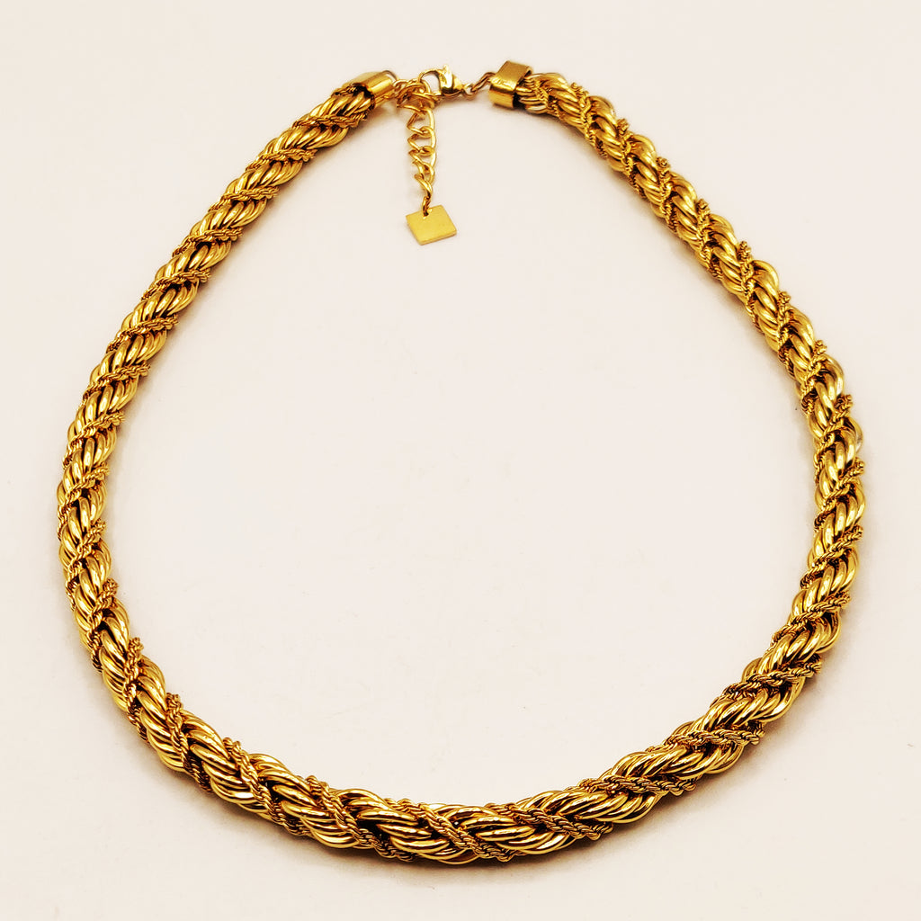 Collier Double Torsades Multi Lignes Luxe