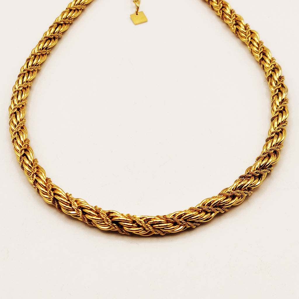 Collier Double Torsades Multi Lignes Luxe
