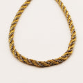Collier Double Torsades Dorées et Argentées Multi Lignes Luxe