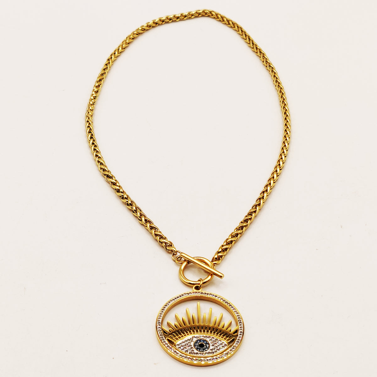 Collier Torsade Cercle Oeil Fashion Cristaux Luxe
