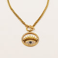 Collier Torsade Cercle Oeil Fashion Cristaux Luxe