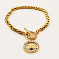 Bracelet Torsade Cercle Oeil Fashion Cristaux Luxe