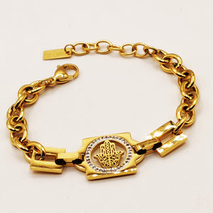 Bracelet Grande Chaîne Pendentif Main de Fatma Luxe