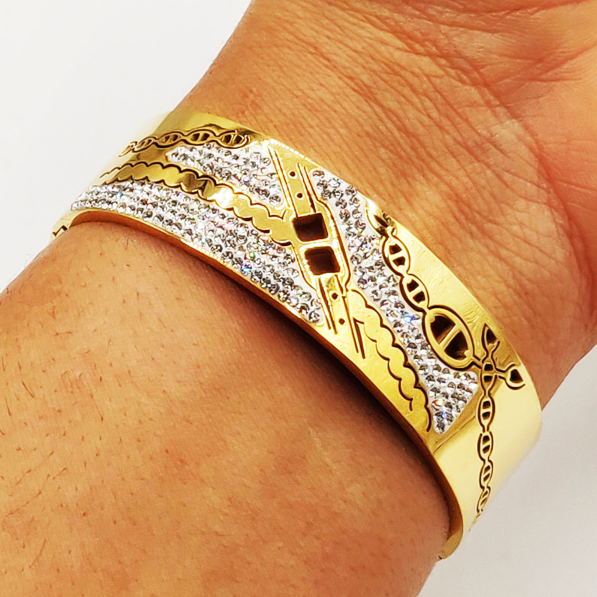 Bracelet Rigide ᗡD Luxe Incrustés Cristaux Luxe