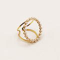 Bague Cercle de Perles d'imitation Blanches