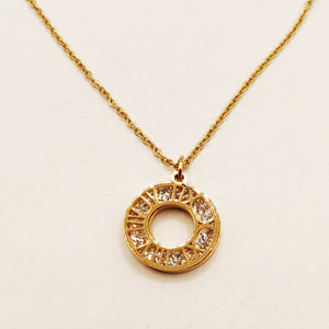 Collier Double Cercles Cristaux et Romain Luxe