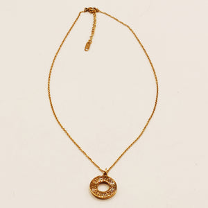 Collier Double Cercles Cristaux et Romain Luxe