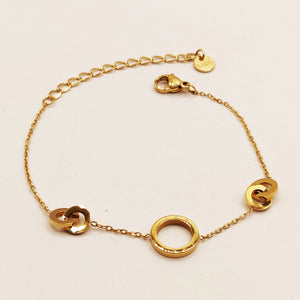 Bracelet Multi Double Cercles Romain Luxe