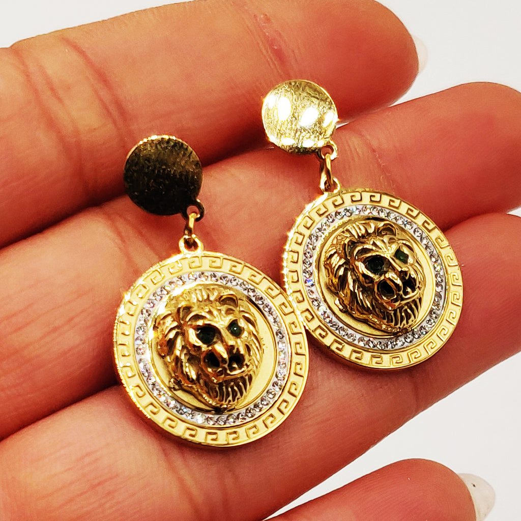 Boucles d'oreilles Tresse Lion V Luxe