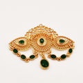 Broche de Fêtes 32654 Pierres Vertes