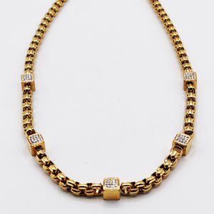 Collier Maillons Multi Cubes Luxe