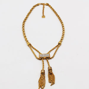 Collier Torsade Multi Lignes Double Pendentifs Luxe