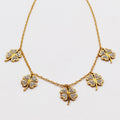 Collier Multi Trèfles à 4 Coeurs Cristaux