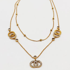 Collier Double Multi Double C Luxe