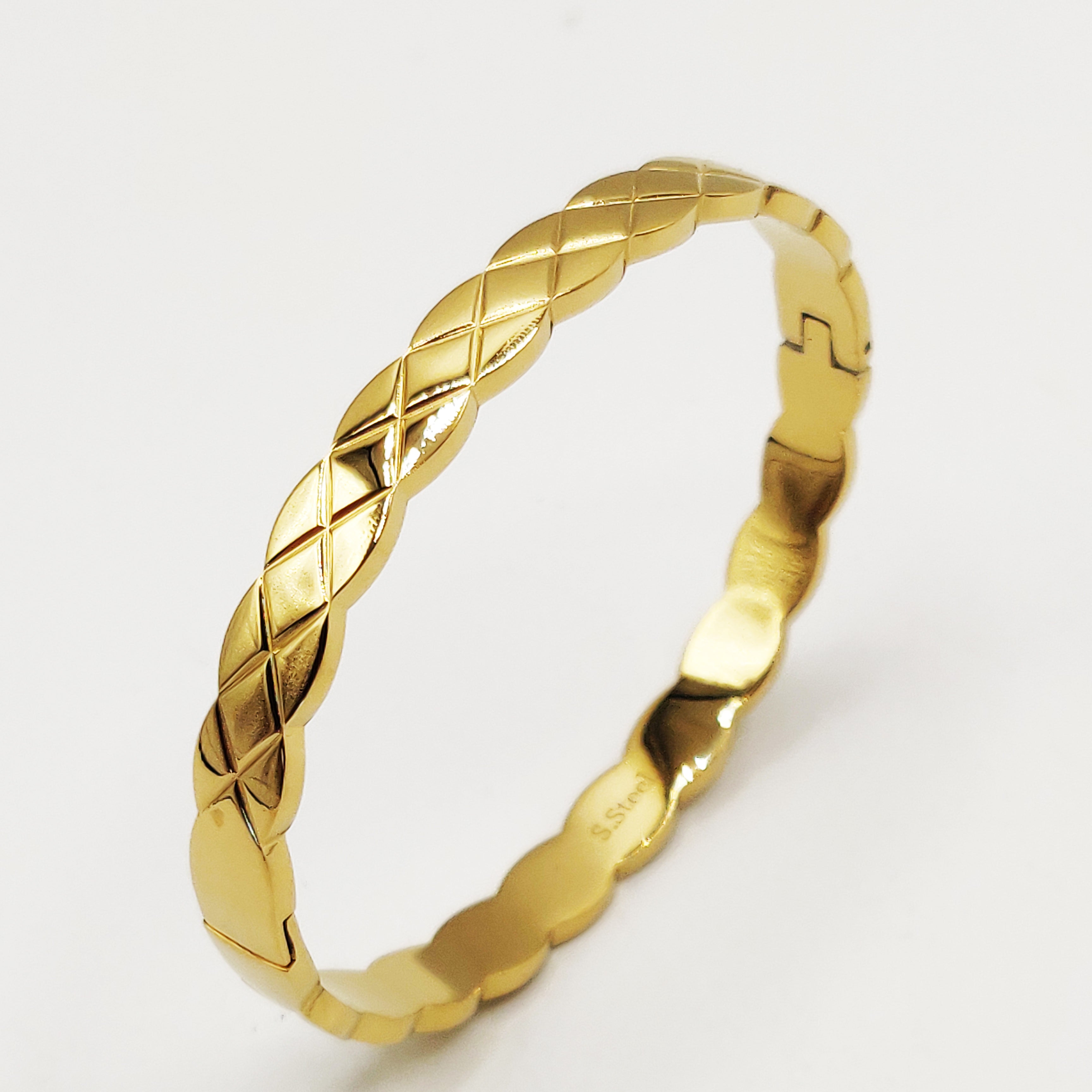 Bracelet Rigide Matelassé Luxe