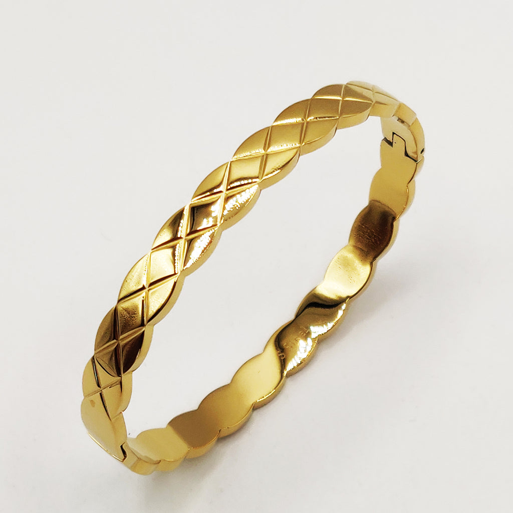 Bracelet Rigide Matelassé Luxe