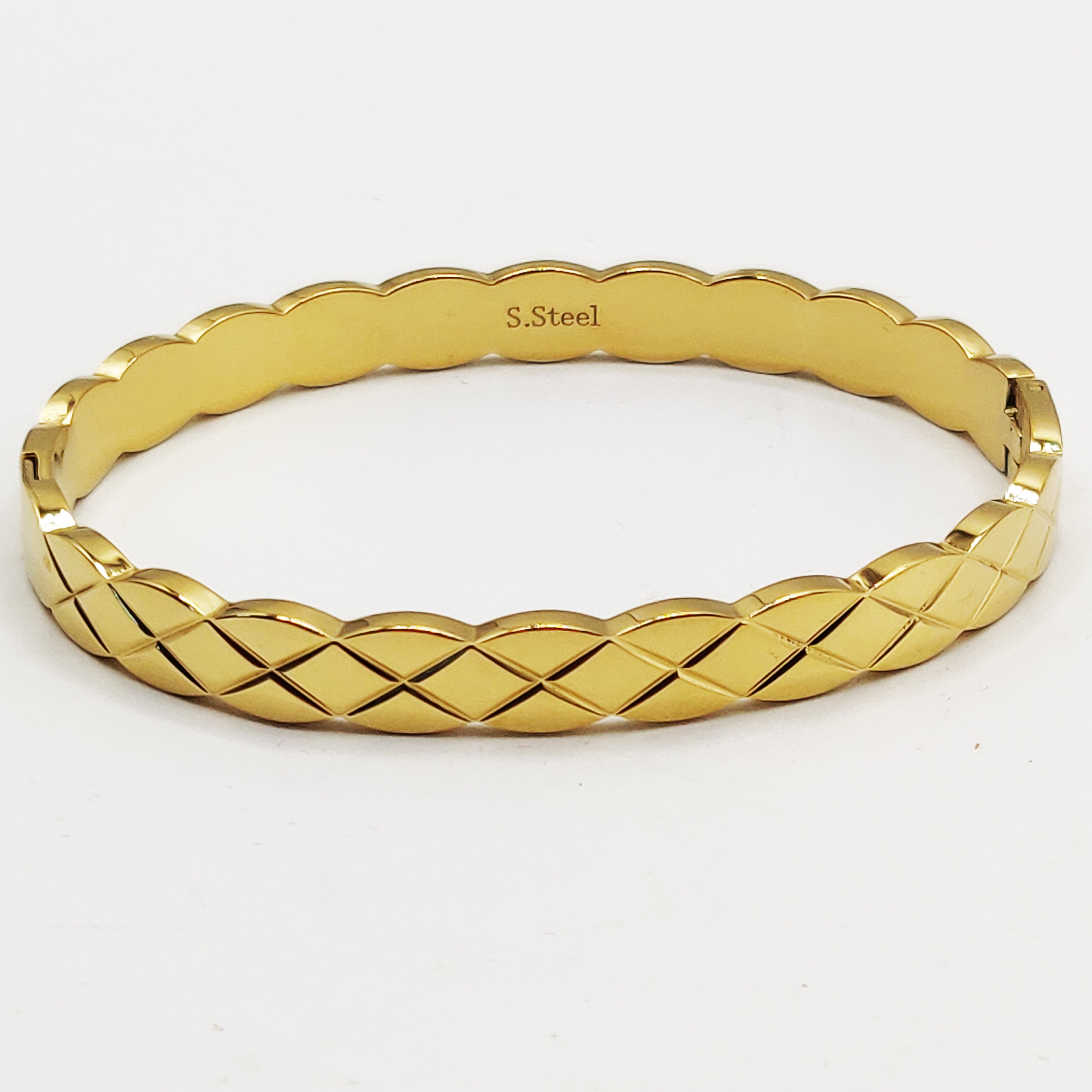 Bracelet Rigide Matelassé Luxe