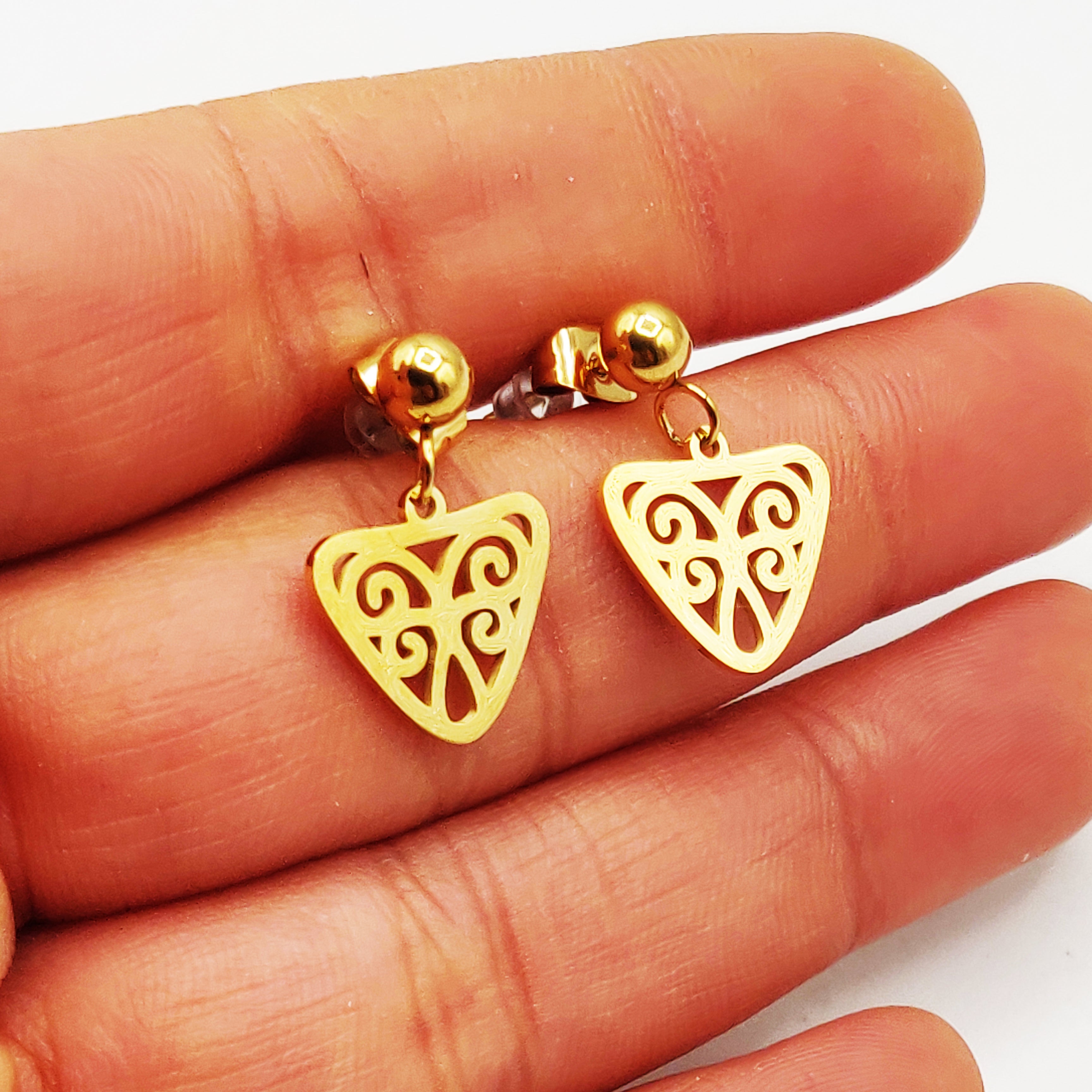Boucles d'oreilles Multi Triangles Orientaux Luxe