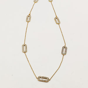 Collier / Sautoir Multi Ovales Cristaux Luxe