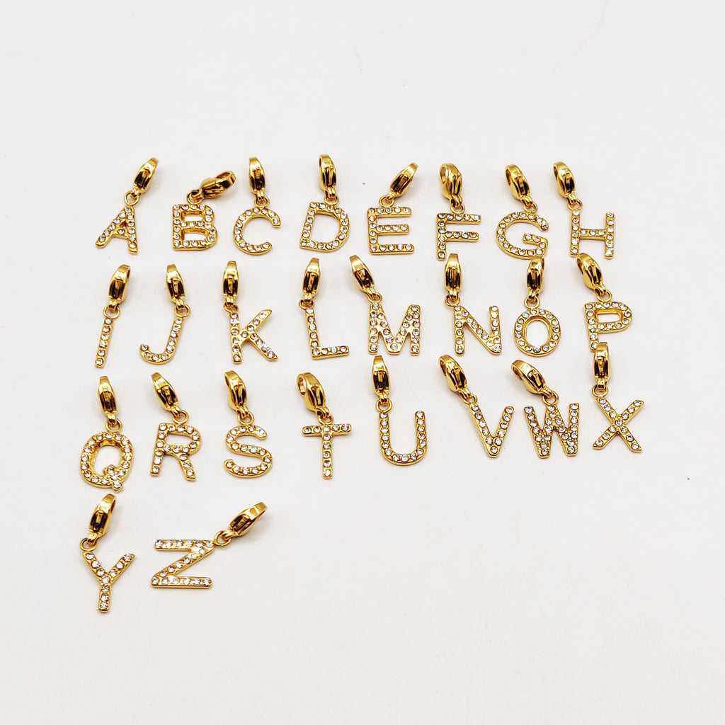 Pendentif Lettre Cristaux Luxe